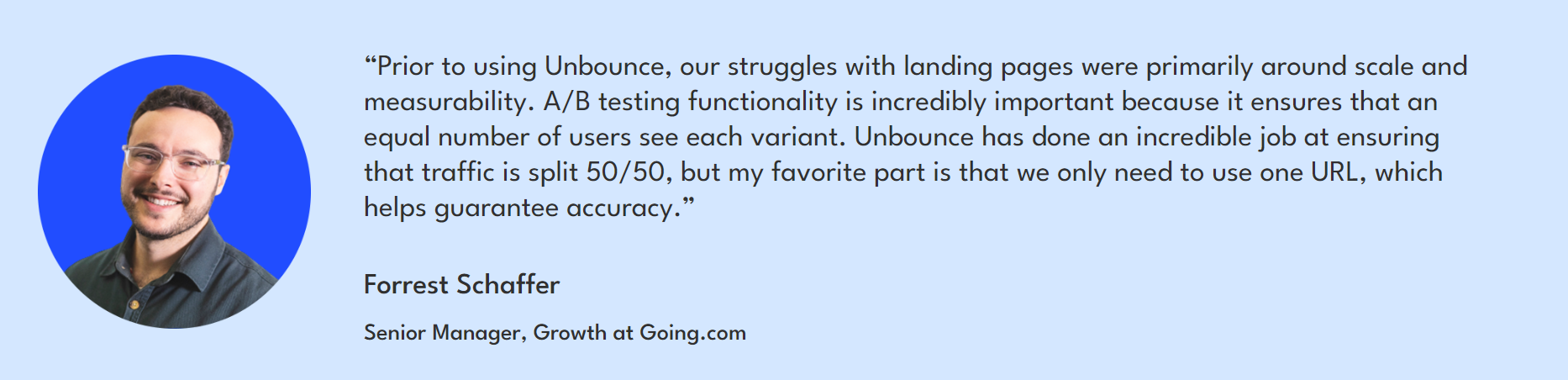 Unbounce pricing cards comparing Build, Experiment, Optimize, and Agency tiers